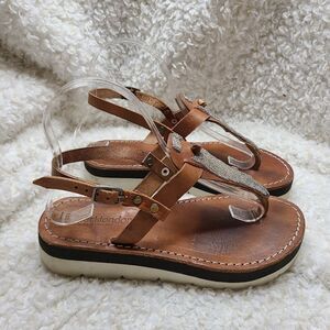 Laidbacklondon Handmade Beaded Leather‎ Platform Sandals sz 37